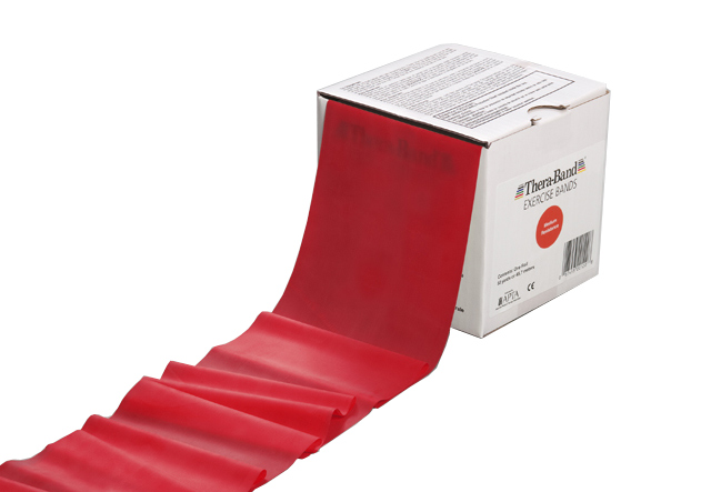 Thera-Band® Übungsband, 45,5 m x 12,8 cm, rot/mittel stark